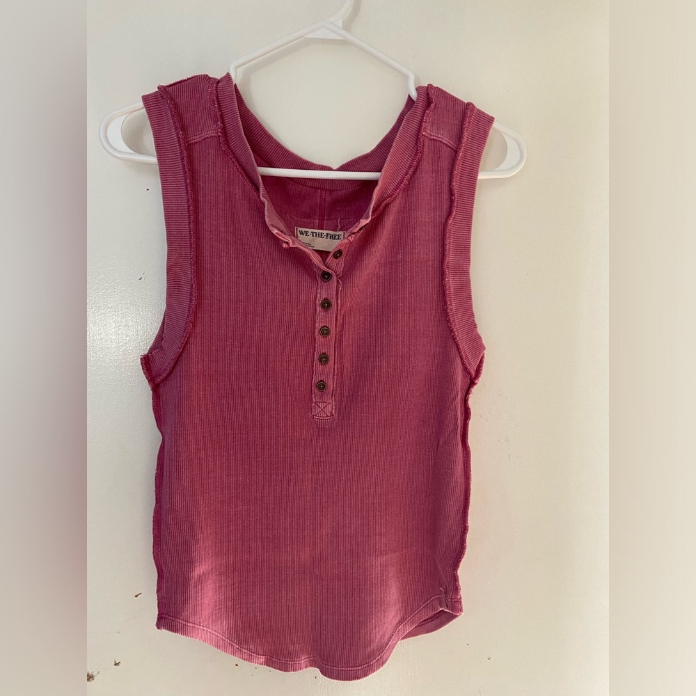 Free People Pink Sleeveless Top